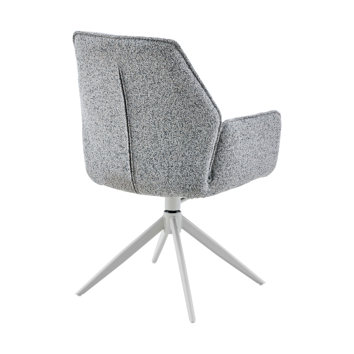 Hera Dining Chair Fabric Grey With Armrest Starfurn