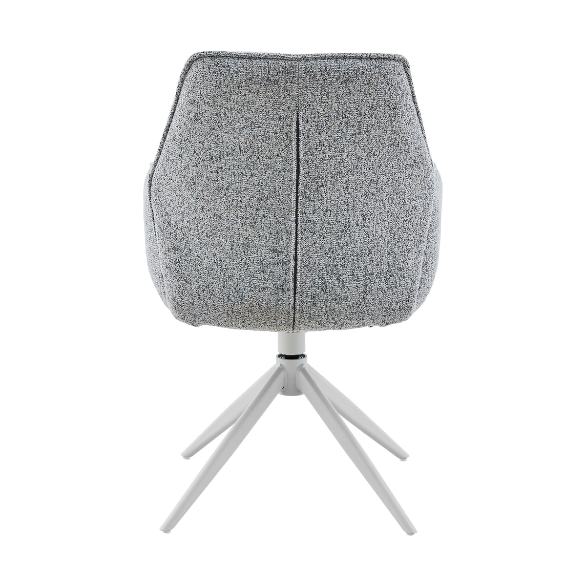 Hera Dining Chair Fabric Grey With Armrest Starfurn