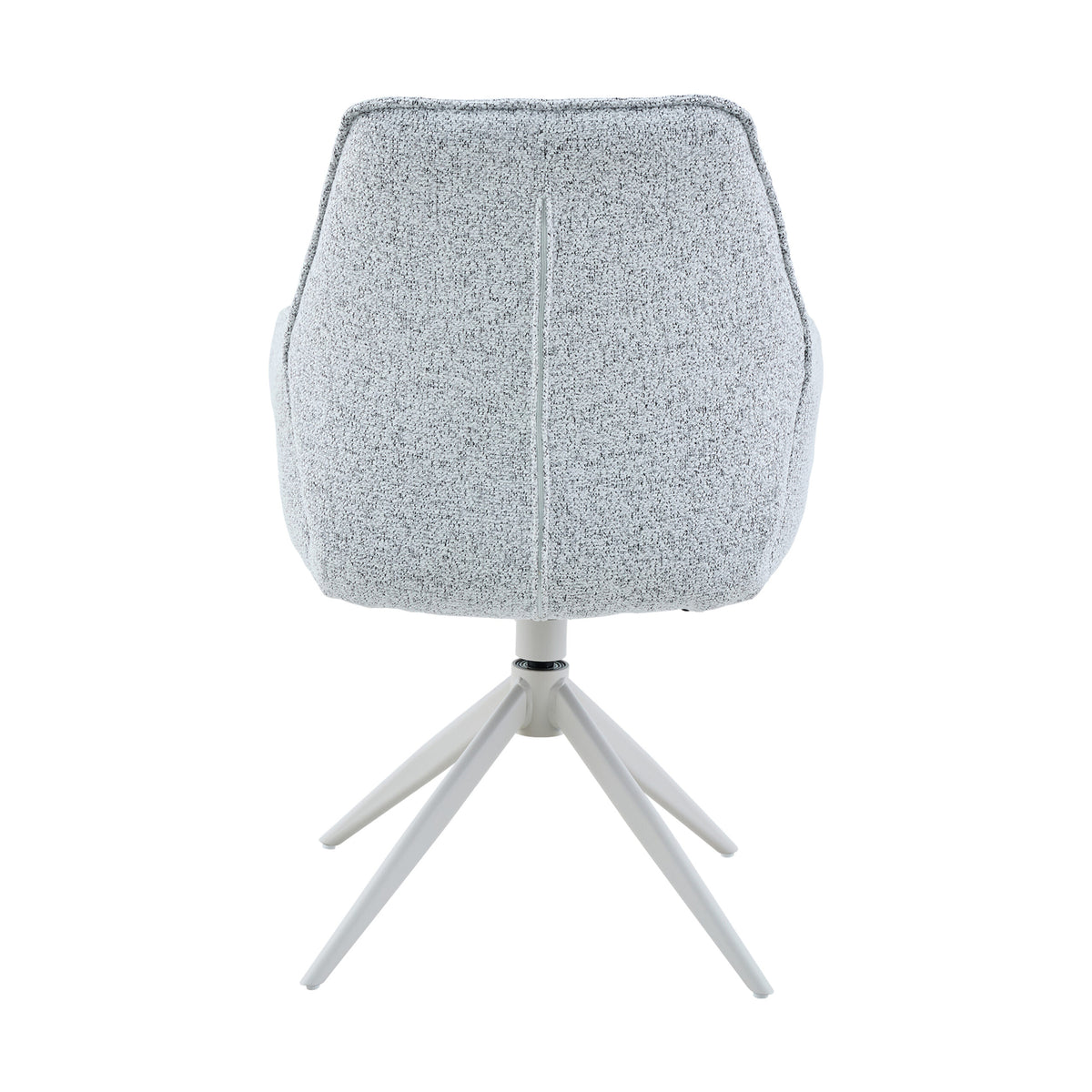 Hera Dining Chair Fabric Light Grey With Armrest Starfurn
