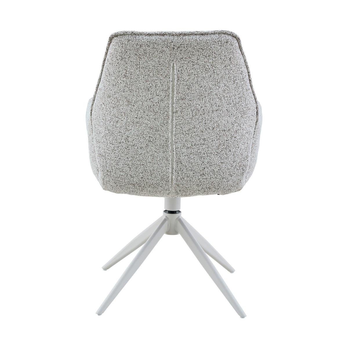 Hera Dining Chair Fabric Light Grey With Armrest Starfurn