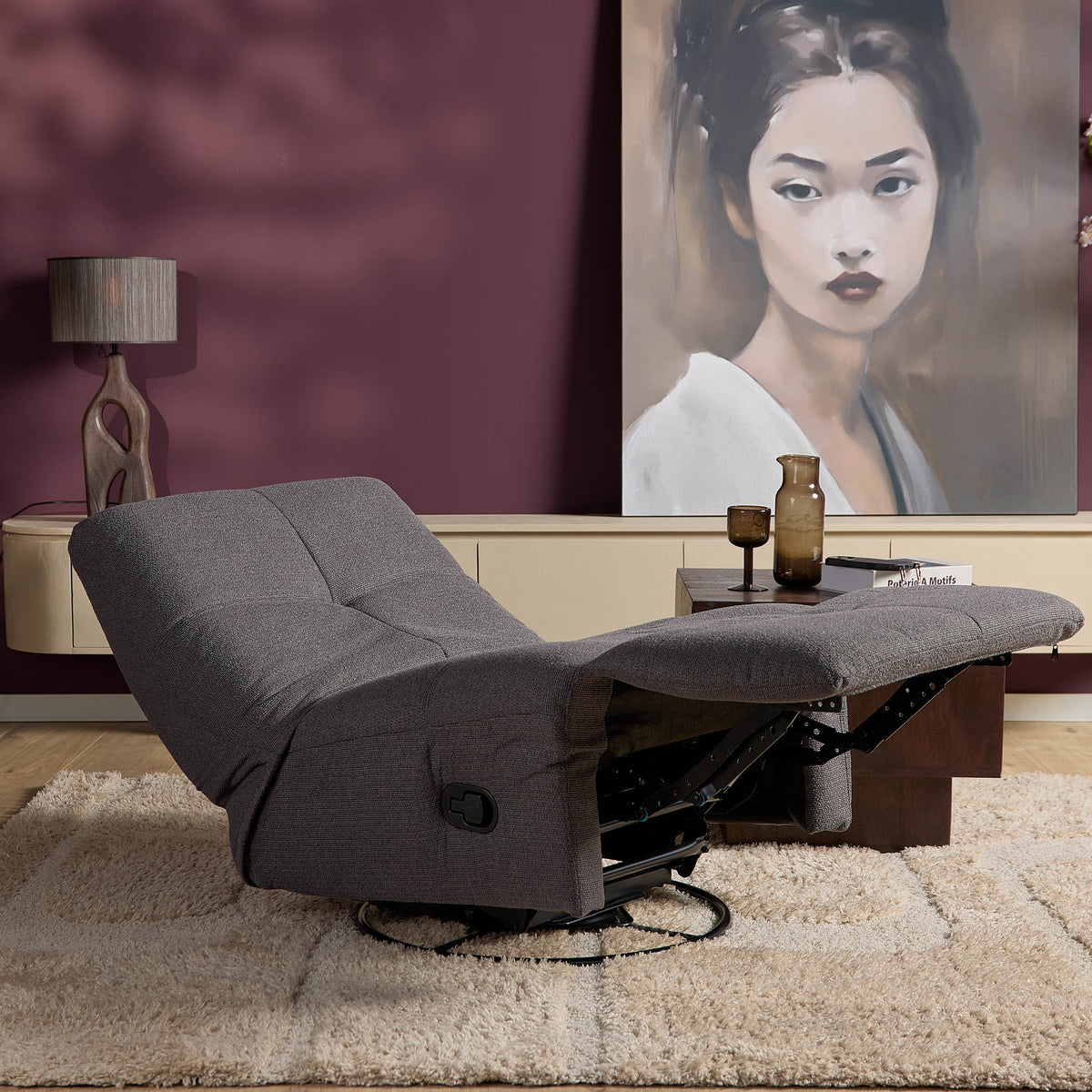 Relax armchair Lazy Fabric Dark grey Starfurn