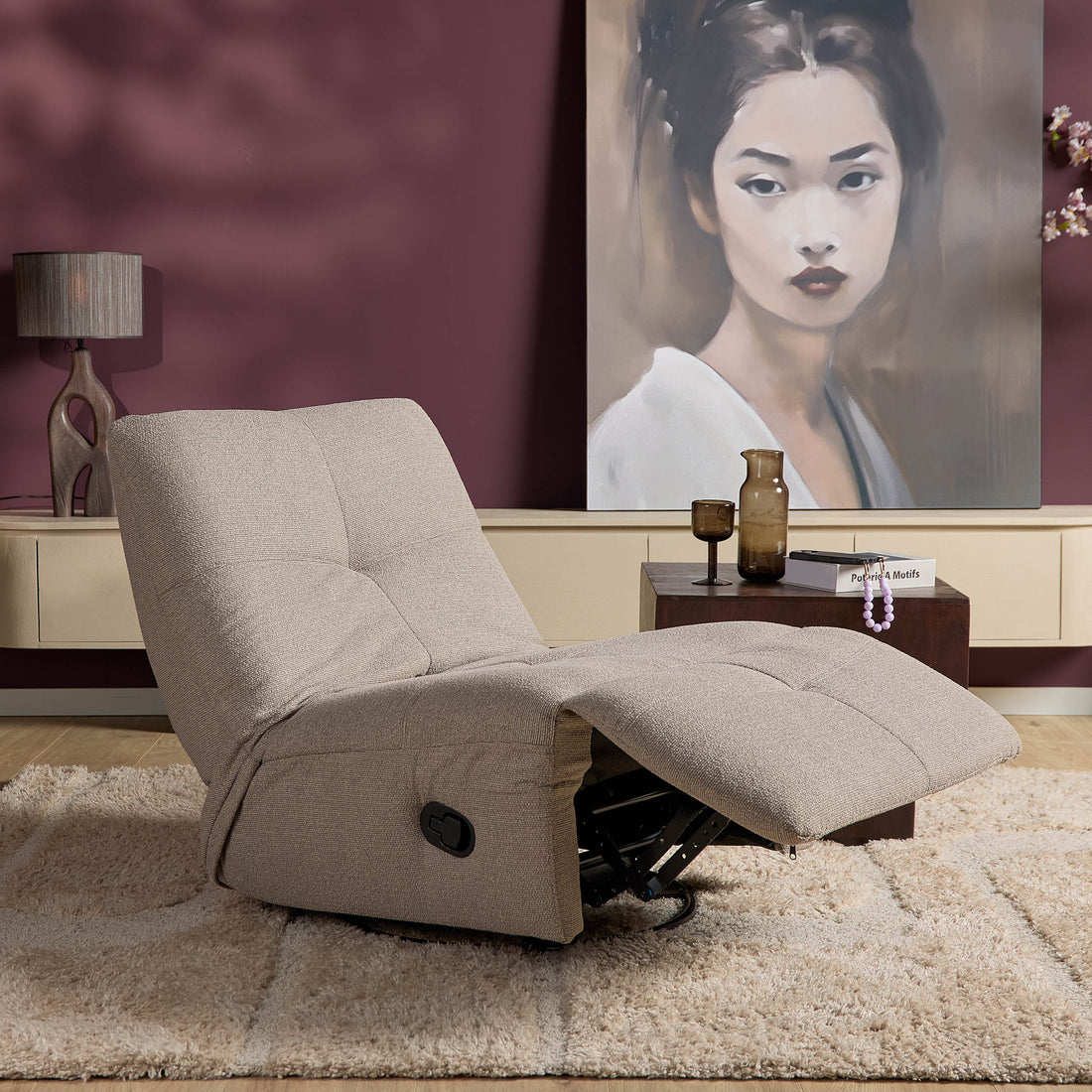Relax armchair Lazy Fabric Taupe Starfurn
