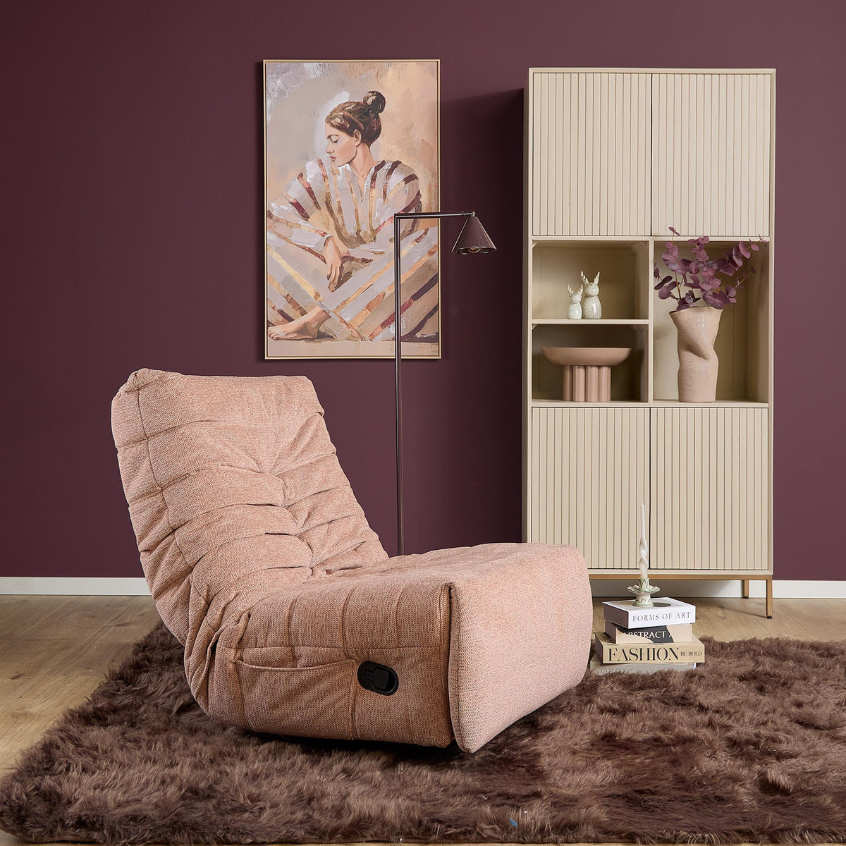 Relax armchair Zen Fabric Pink Starfurn