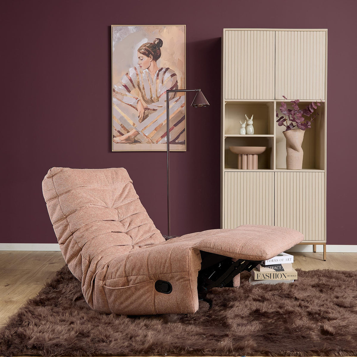 Relax armchair Zen Fabric Pink Starfurn
