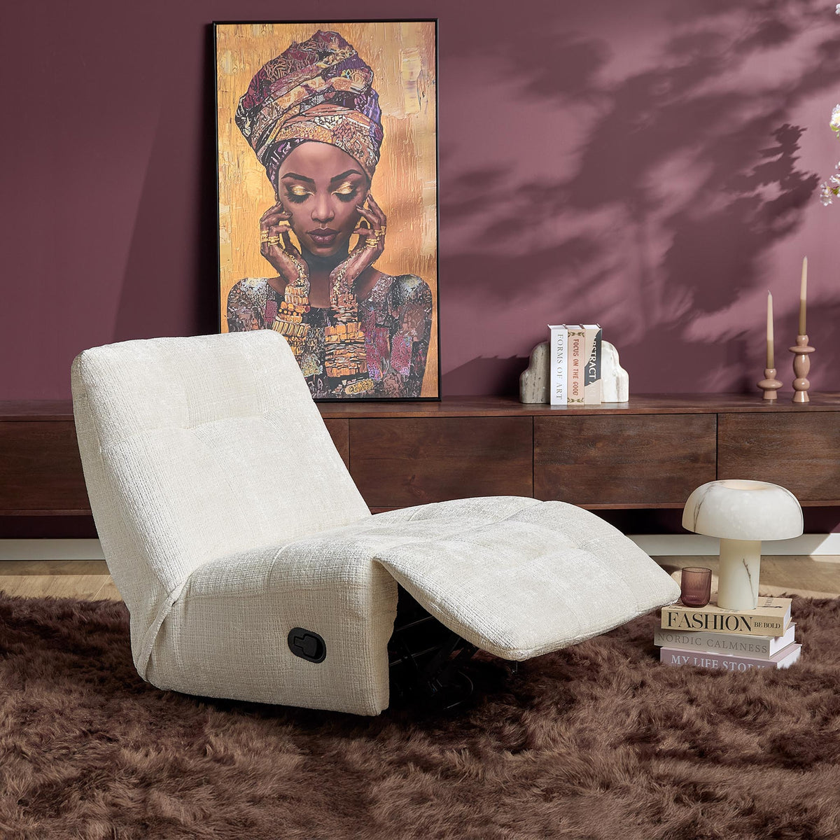 Relax armchair Chill Fabric Off White Starfurn