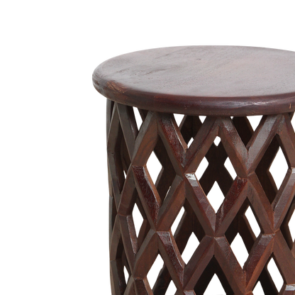 Side table/Stool Palau Brown Mango Wood Raw Materials