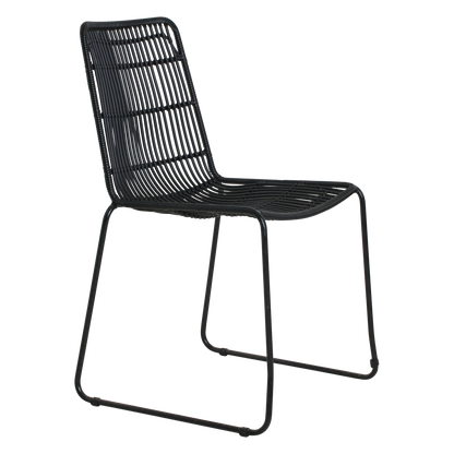 Jane Patio Chair Black Set of 2 Raw Materials