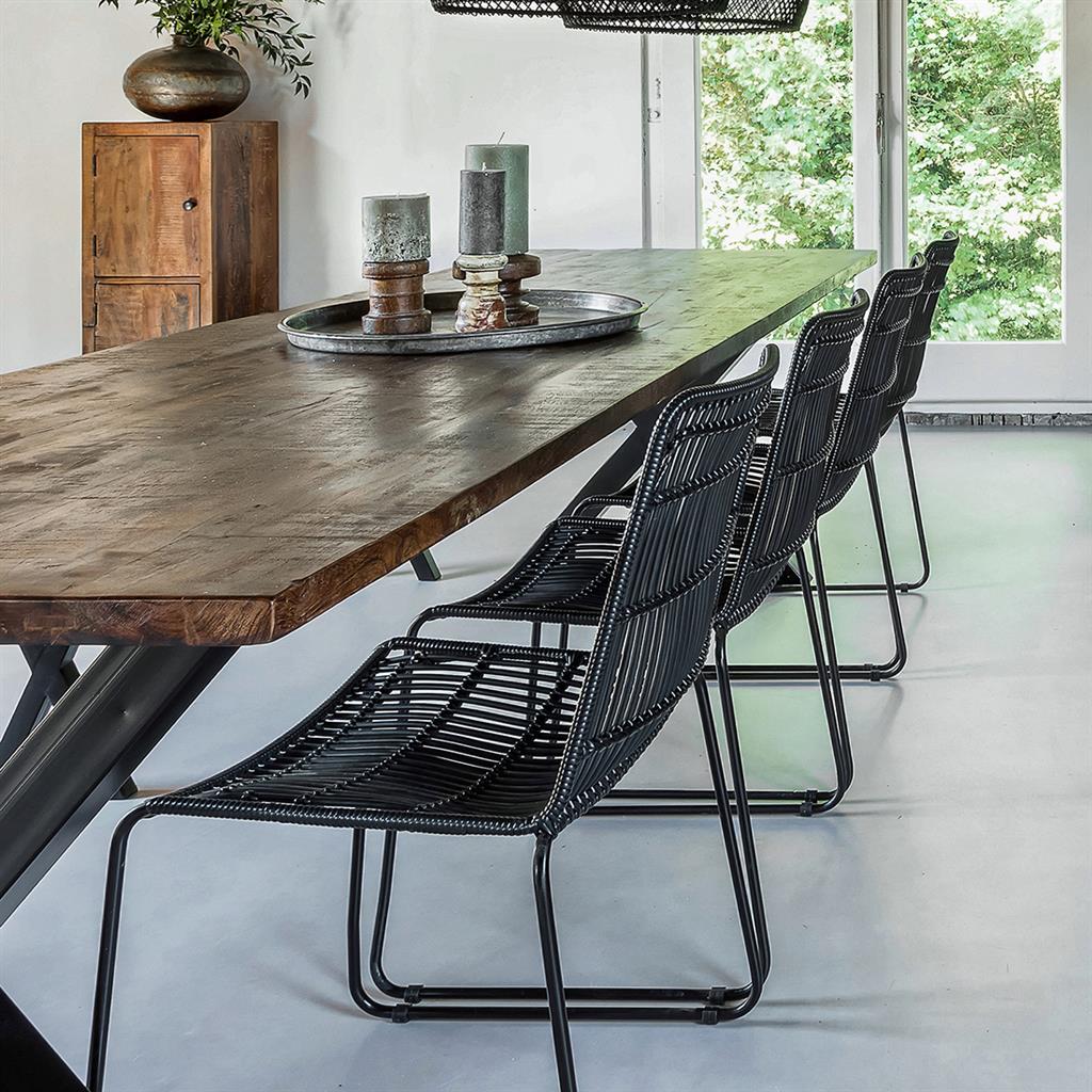 Jane Patio Chair Black Set of 2 Raw Materials