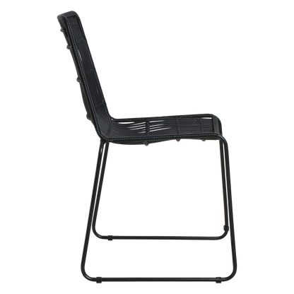 Jane Patio Chair Black Set of 2 Raw Materials