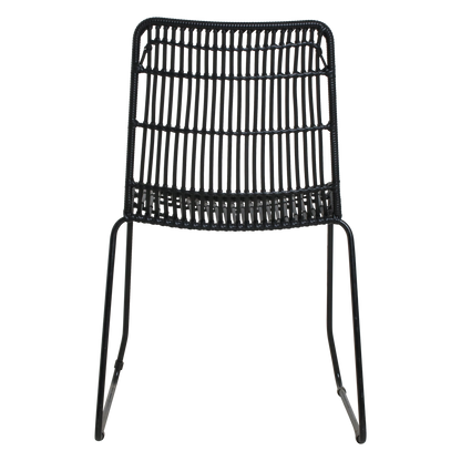 Jane Patio Chair Black Set of 2 Raw Materials