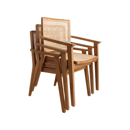 Nova Dining Chair Teak Set of 2 Raw Materials