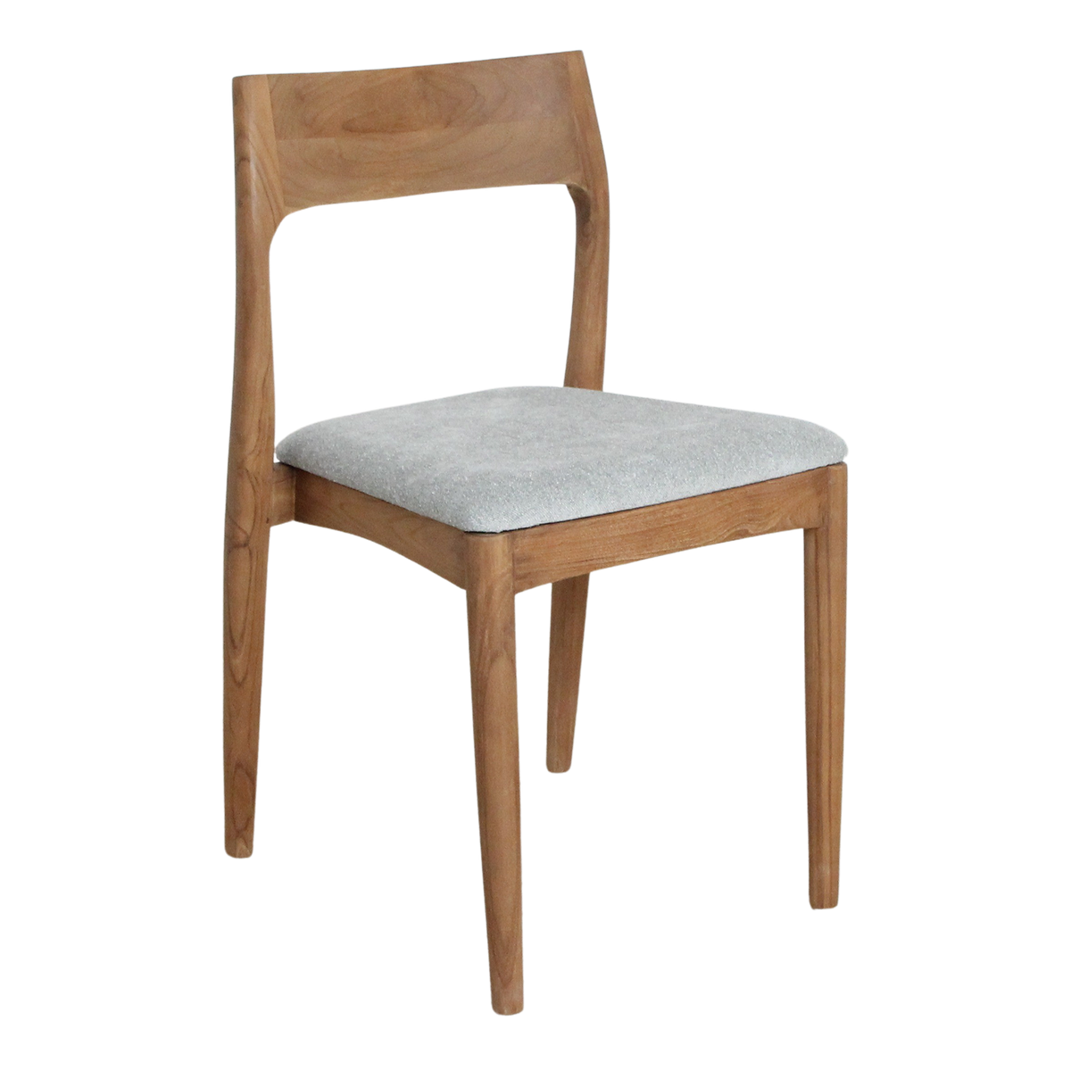 Freya Teak Dining Chair without Armrest Light Green Set of 2 Raw Materials