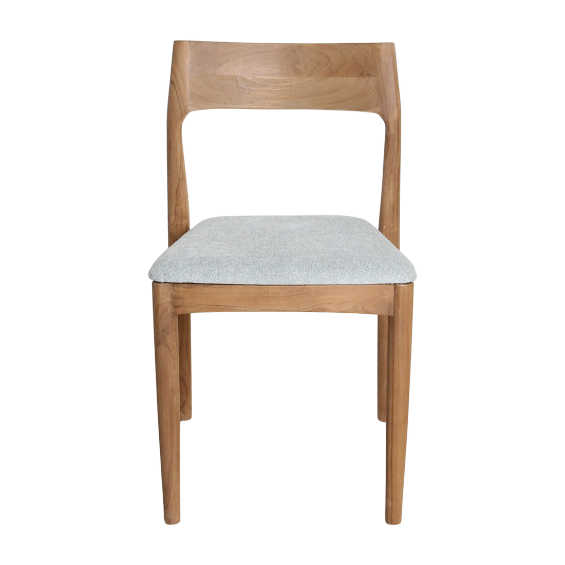 Freya Teak Dining Chair without Armrest Light Green Set of 2 Raw Materials