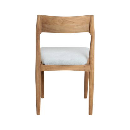 Freya Teak Dining Chair without Armrest Light Green Set of 2 Raw Materials