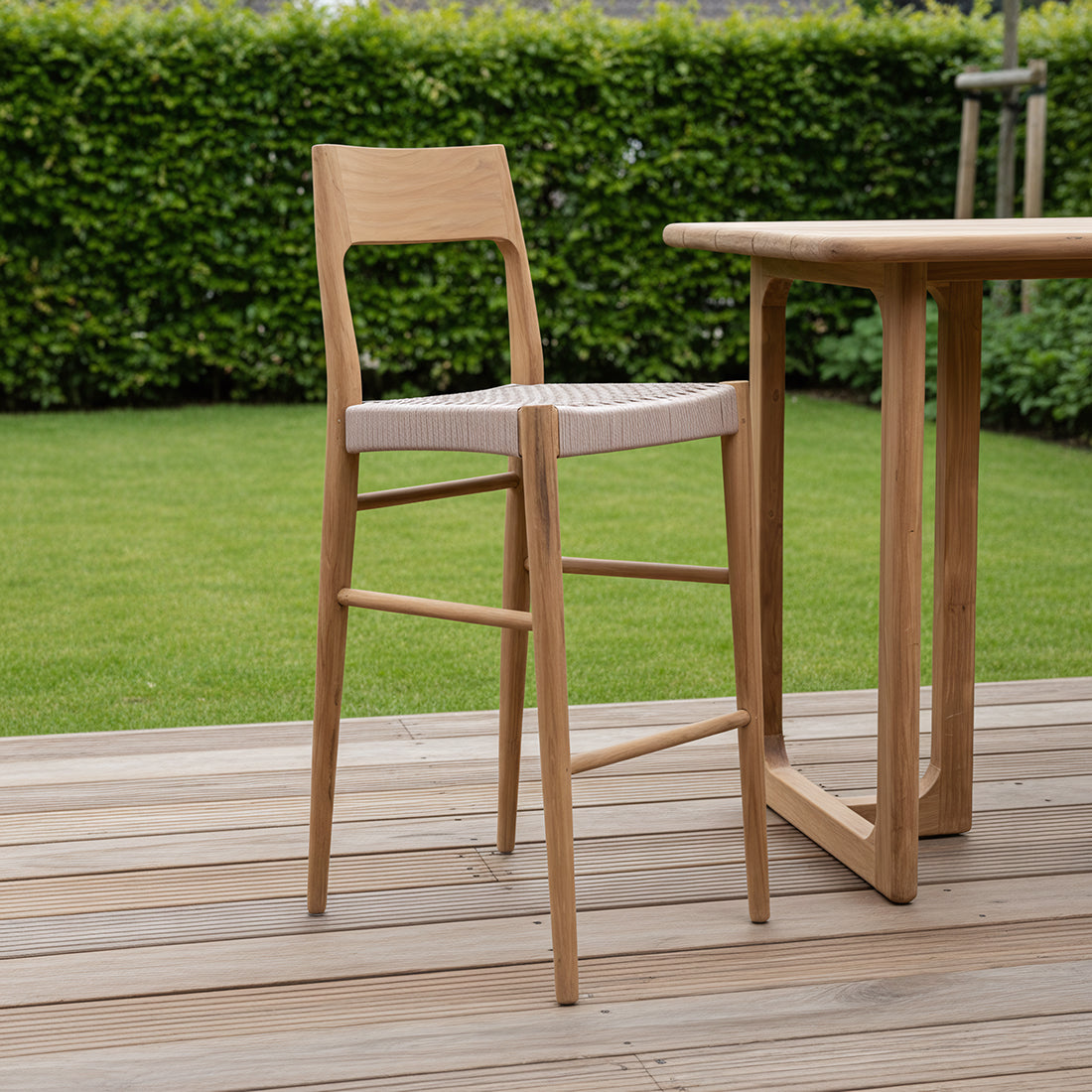Bar stool Freya Teak wood Outdoor Raw Materials