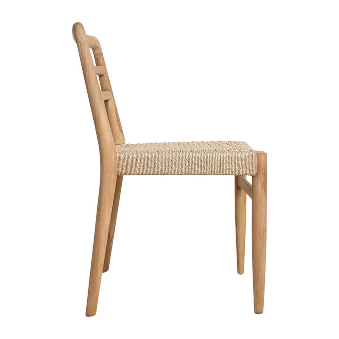Verano Patio Chair without Armrest Natural Set of 2 Raw Materials