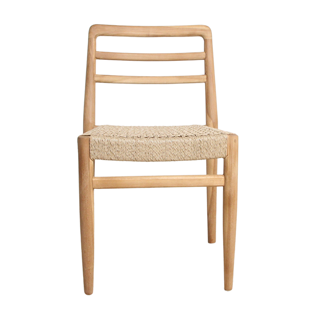 Verano Patio Chair without Armrest Natural Set of 2 Raw Materials