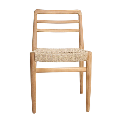 Verano Patio Chair without Armrest Natural Set of 2 Raw Materials