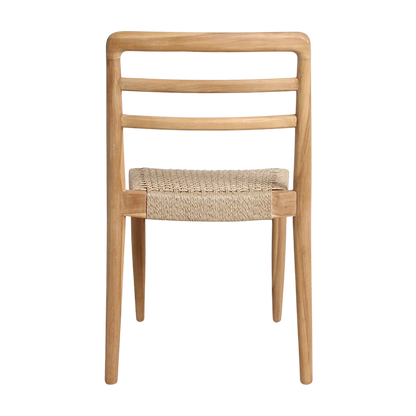Verano Patio Chair without Armrest Natural Set of 2 Raw Materials