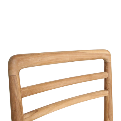 Verano Patio Chair without Armrest Natural Set of 2 Raw Materials
