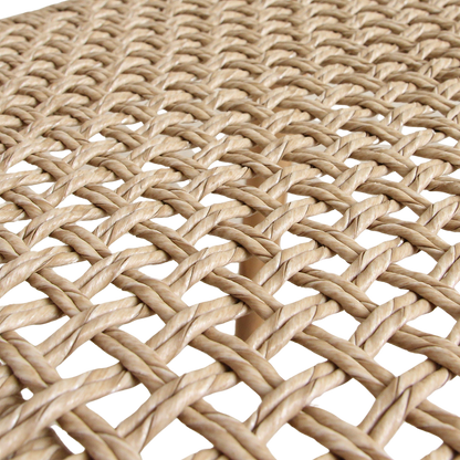 Verano Patio Chair without Armrest Natural Set of 2 Raw Materials