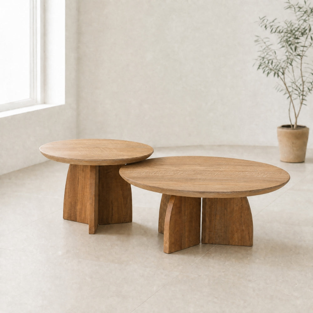 DTP Home Nova Coffee Table Set of 2 Teak Wood
