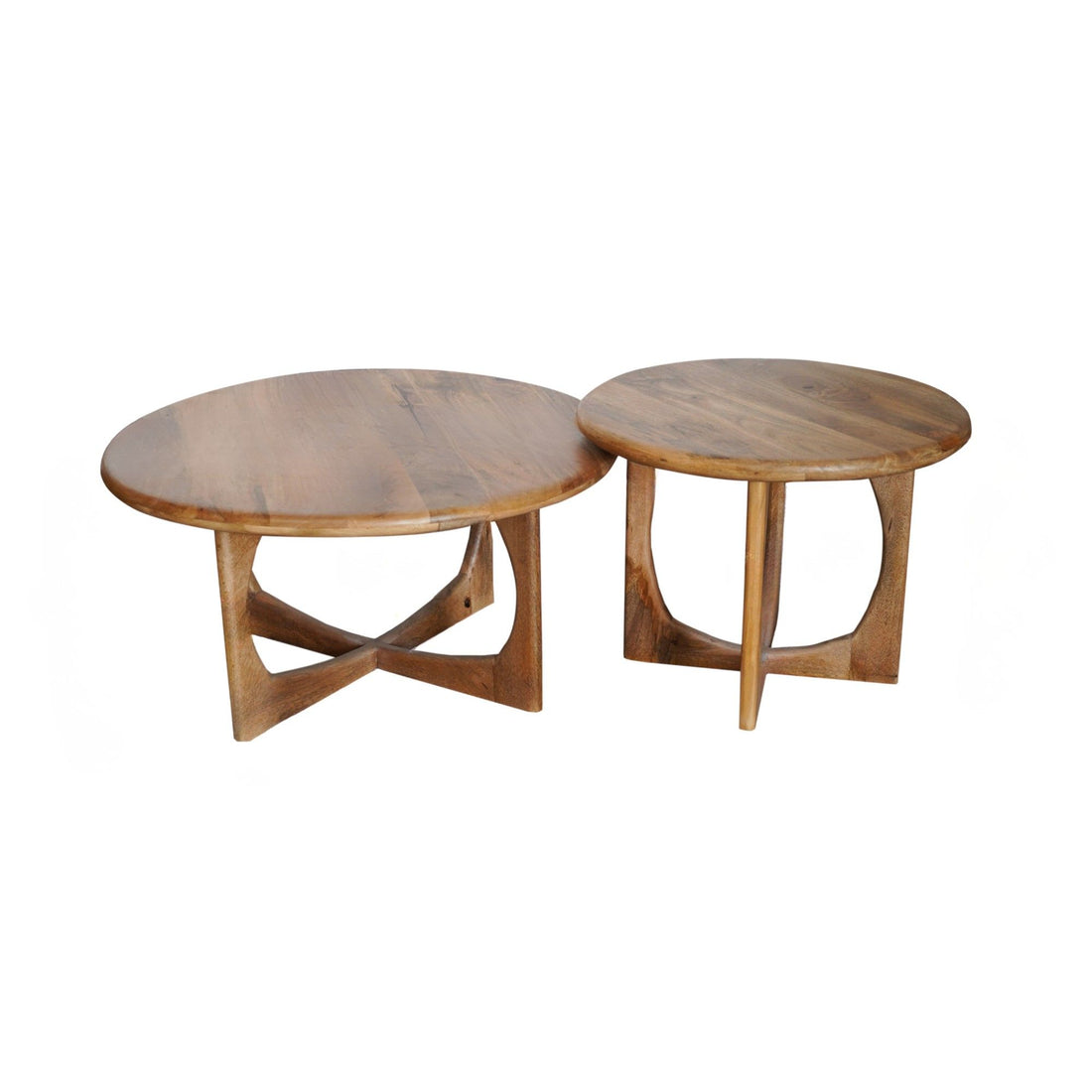 Milou Natural Mango Wood Coffee Table Set of 2 Starfurn