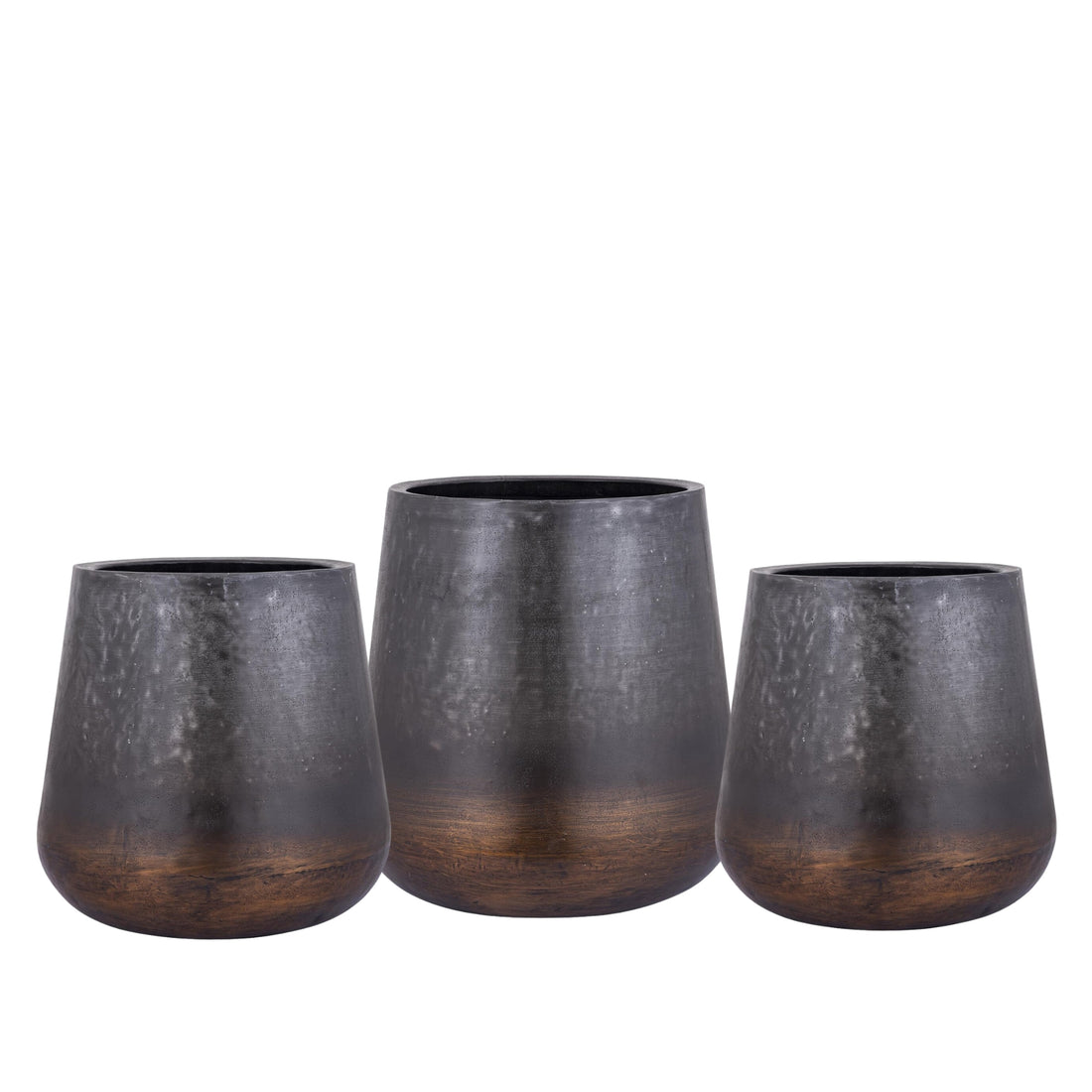 Set of 3 Nouska Pots Black Copper PTMD