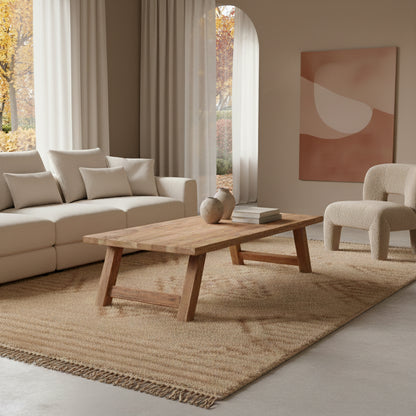 Farmwood Rectangular Coffee Table Raw Materials