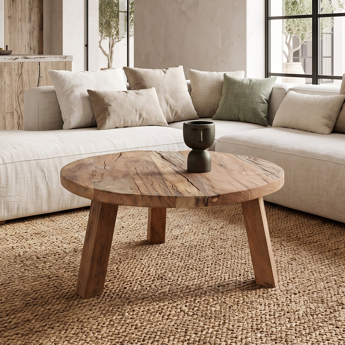 Farmwood Coffee Table Round L Raw Materials