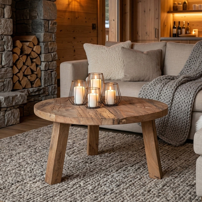Farmwood Coffee Table Round L Raw Materials