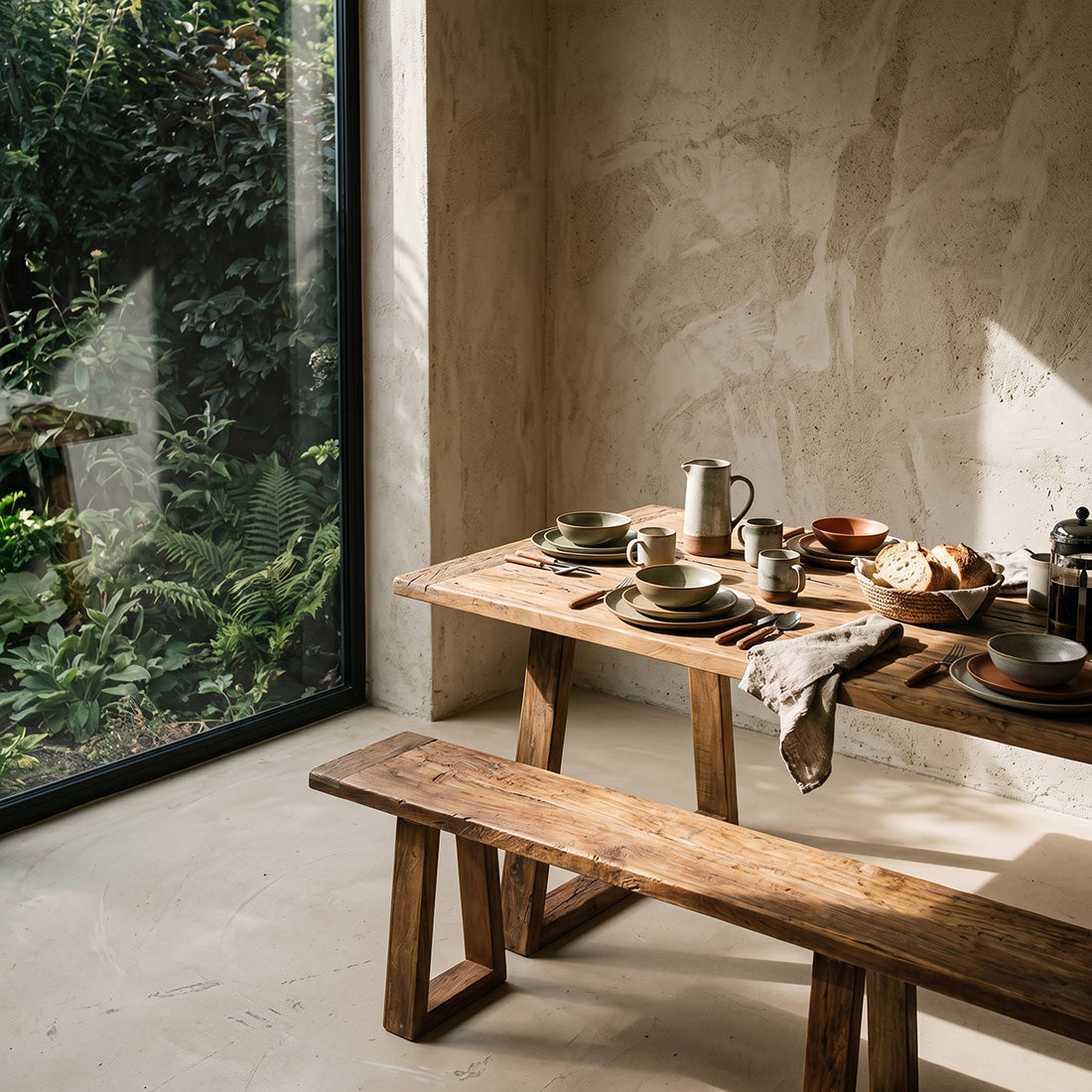 Teak Dining Table Farmwood 200cm Raw Materials