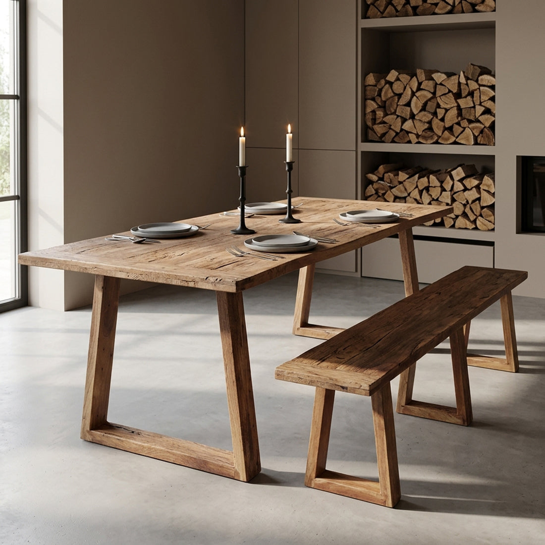 Teak Dining Table Farmwood 200cm Raw Materials