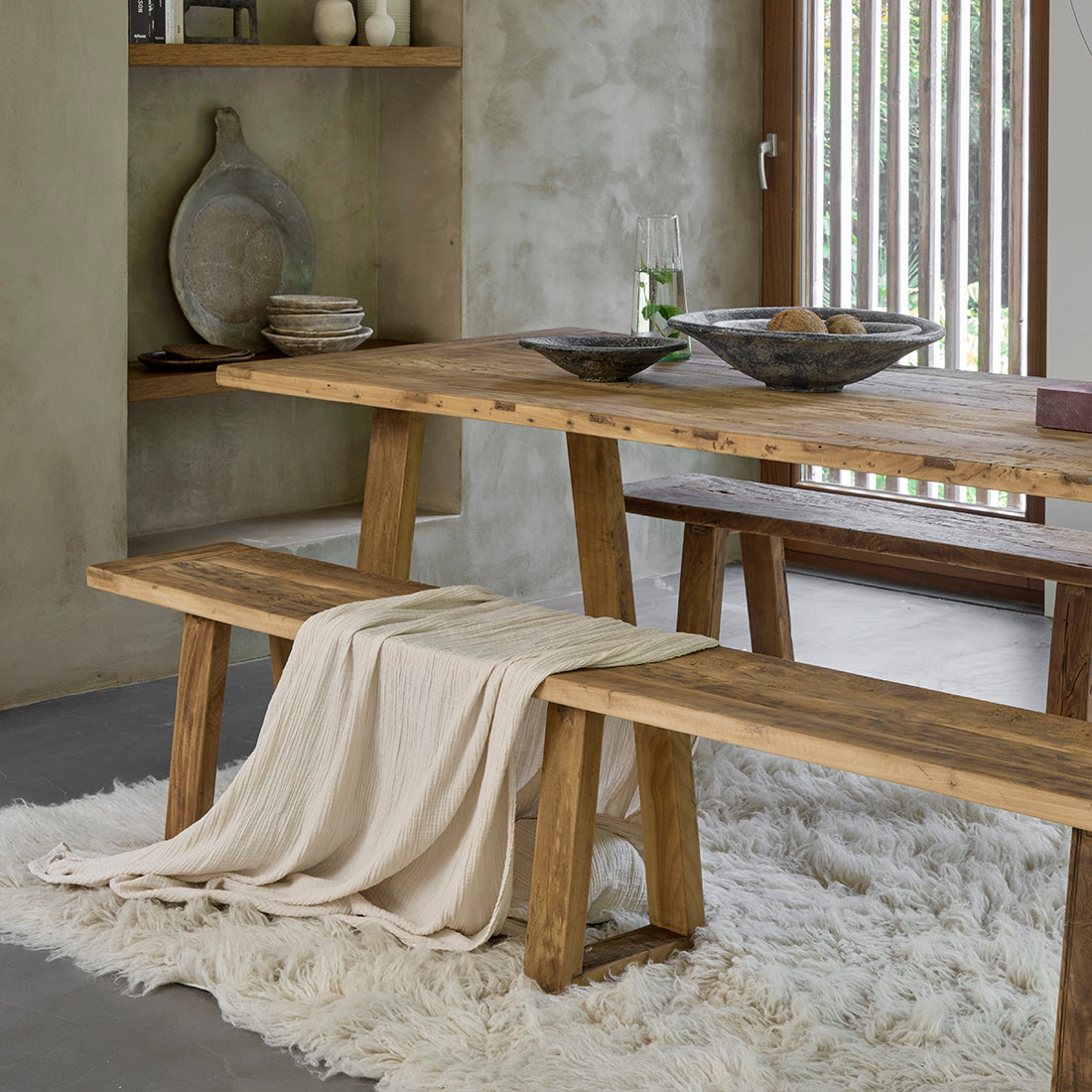 Teak Dining Table Farmwood 200cm Raw Materials