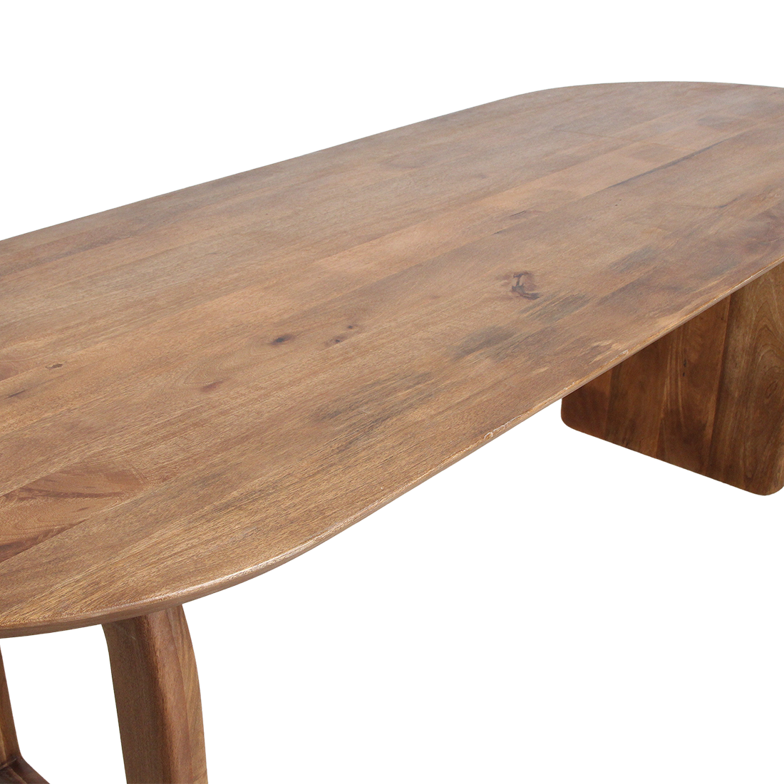 Bullnose Dining Table Mix Brown 180cm Raw Materials