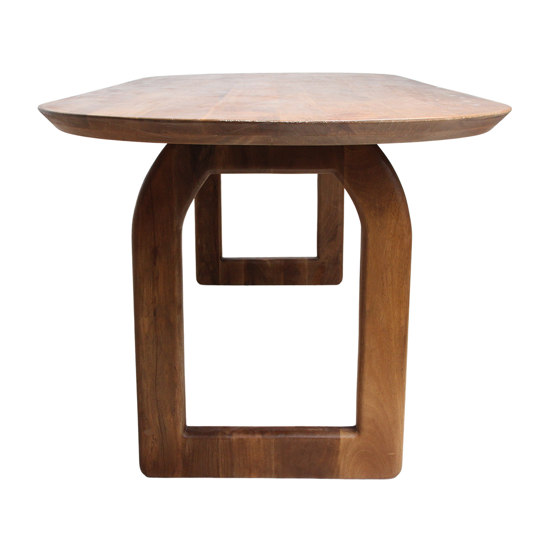 Bullnose Dining Table Open Brown 200cm Raw Materials