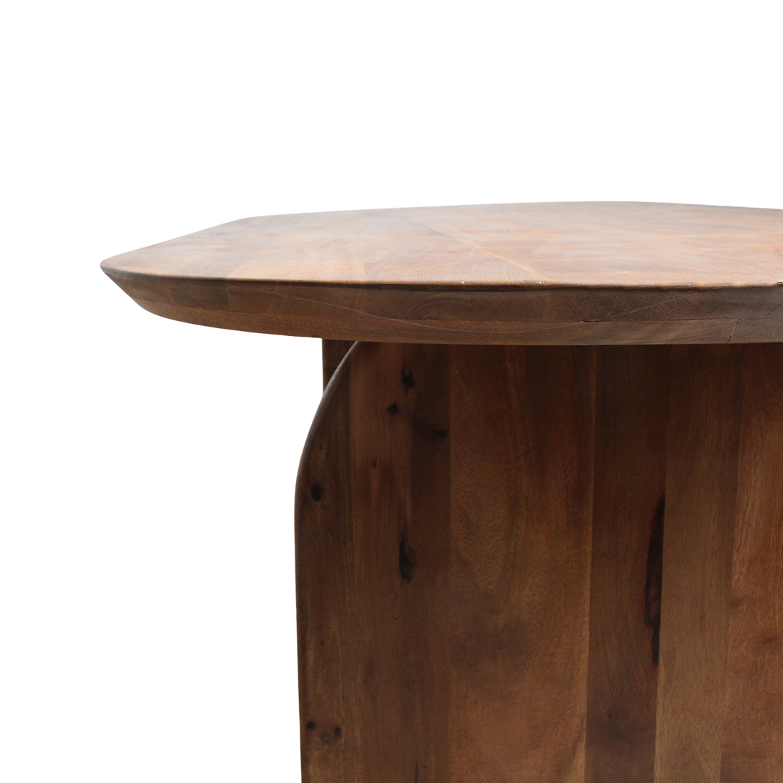 Bullnose Dining Table Closed Brown 200cm Raw Materials