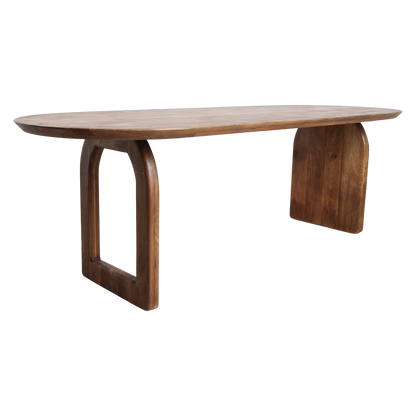 Bullnose Dining Table Mix brown 240cm Raw Materials