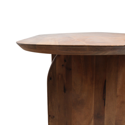 Bullnose Dining Table Closed-Grain Brown 240cm Raw Materials