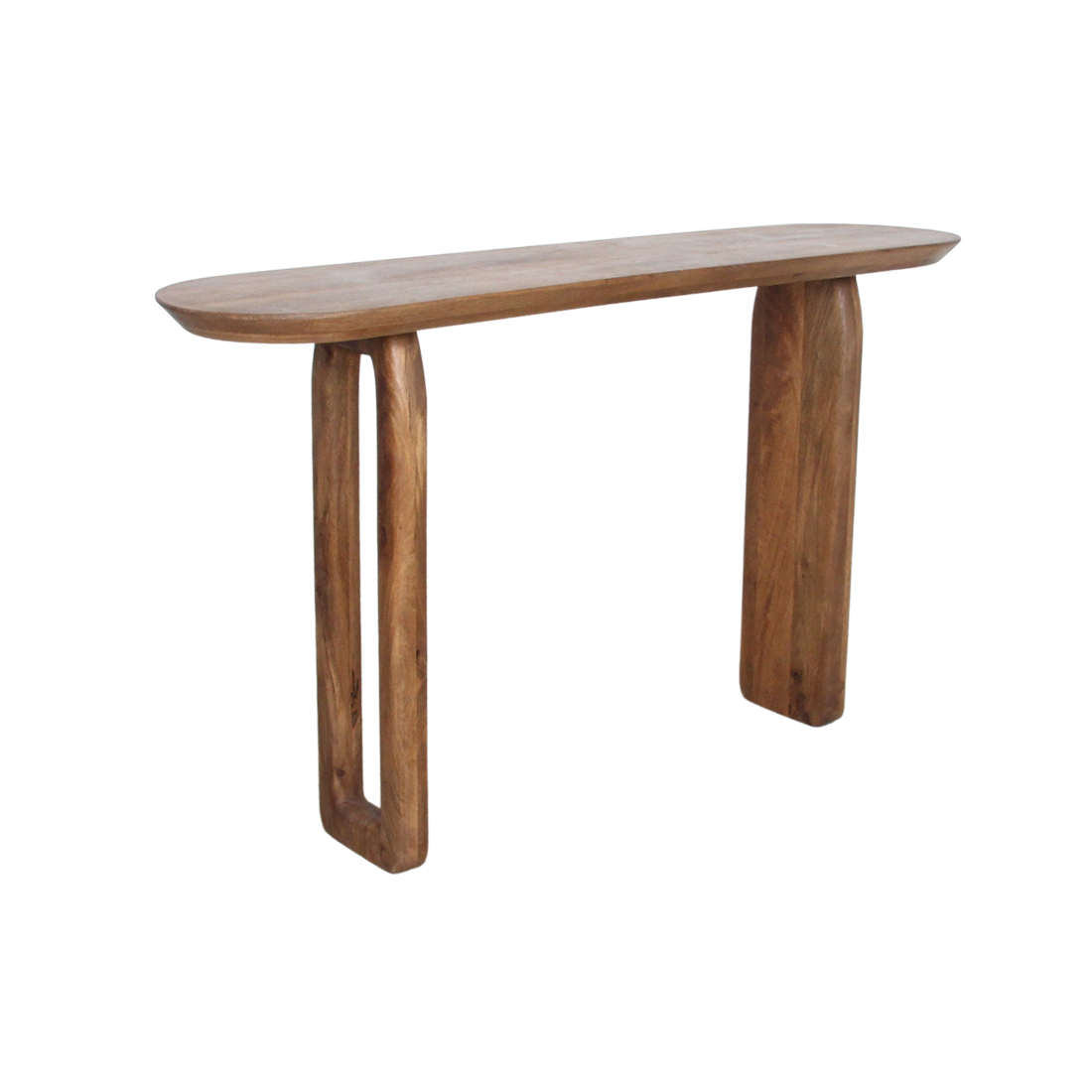 Bullnose Console Table Brown Raw Materials