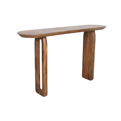 Bullnose Console Table Brown Raw Materials