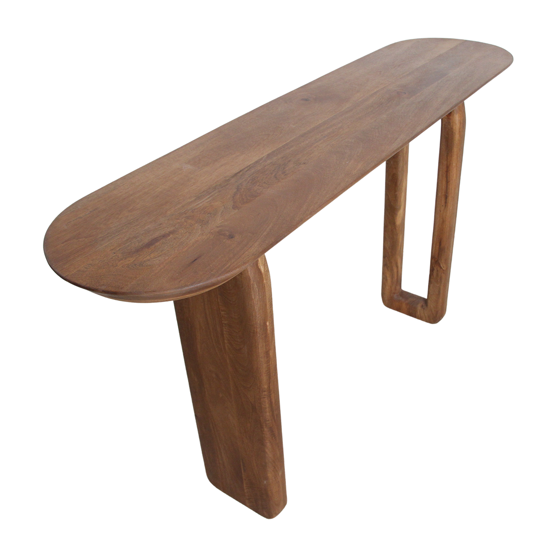 Bullnose Console Table Brown Raw Materials