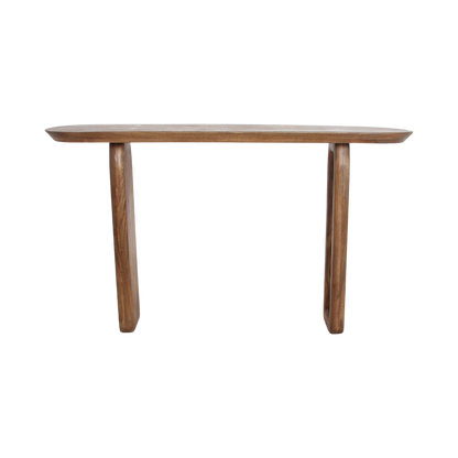 Bullnose Console Table Brown Raw Materials