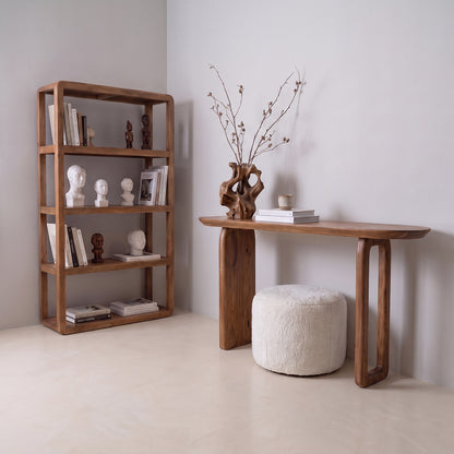 Bullnose Console Table Brown Raw Materials