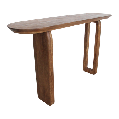 Bullnose Console Table Brown Raw Materials
