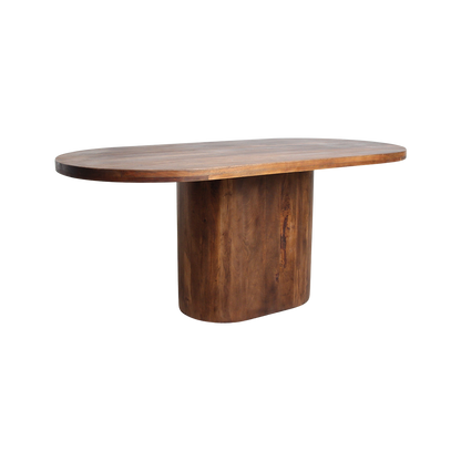 Dining Table Bullnose Oblong Oval Mango Wood 180cm Raw Materials