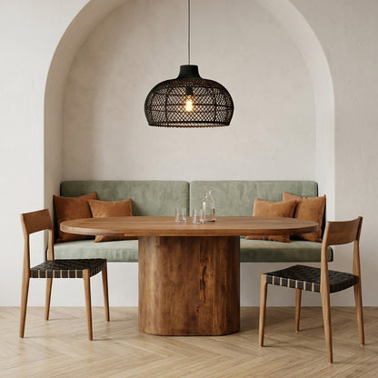 Dining Table Bullnose Oblong Oval Mango Wood 180cm Raw Materials
