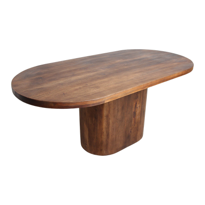 Dining Table Bullnose Oblong Oval Mango Wood 180cm Raw Materials