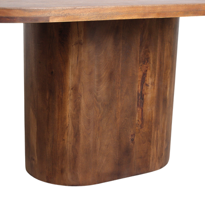 Dining Table Bullnose Oblong Oval Mango Wood 180cm Raw Materials