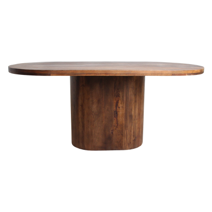 Dining Table Bullnose Oblong Oval Mango Wood 240cm Raw Materials